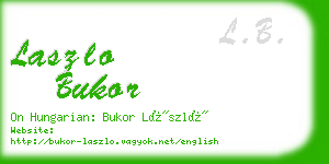 laszlo bukor business card